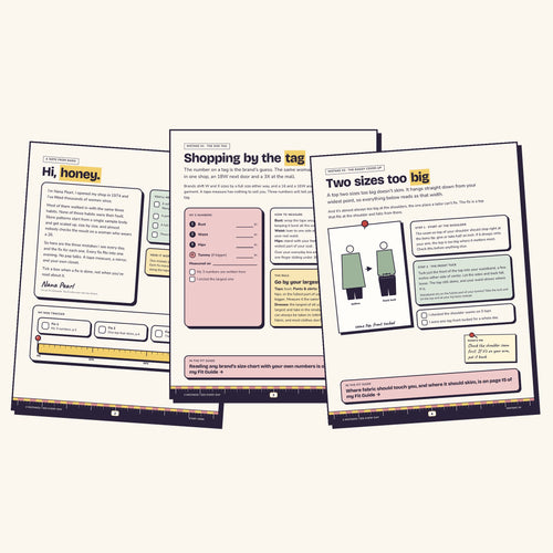 Inside the free guide: shopping by the tag and the baggy cover-up fixes